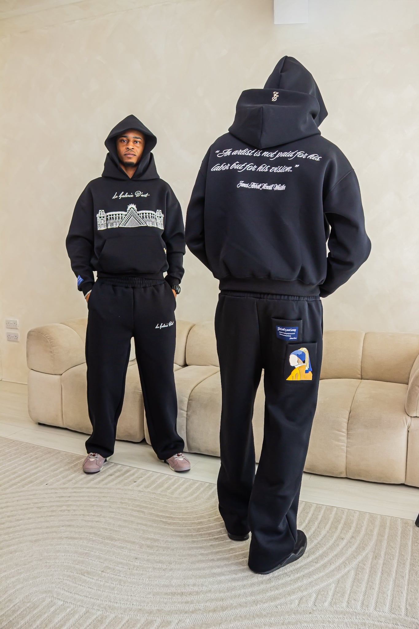 La Galerie D'art Double Hooded Ultra Comfort Hoodie